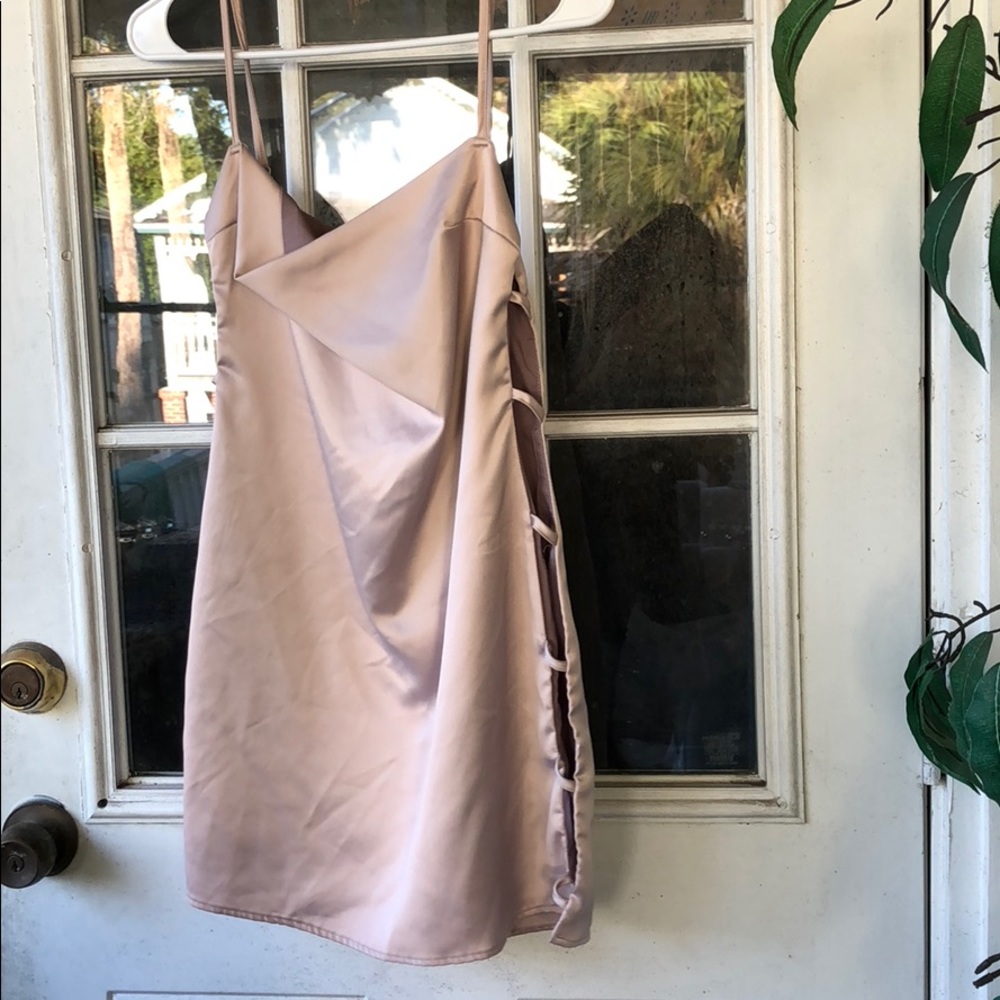 “Tobi” Cutout-Side Mini Dress
